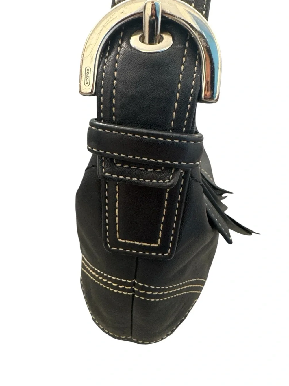 Coach Black Leather Vintage Mini Hobo Y2K Soho hobo Shoulder Bag EUC 8A01
